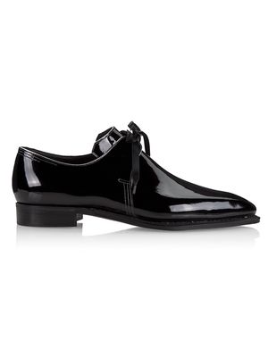 Men's Evening Wedding Occasion Weekend Arca Patent Leather Pointed-Toe Dress Shoes - Patent Black - Size 11 - Patent Black - Size 11