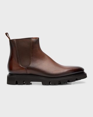 Men's Everard Grained Leather Chelsea Boots