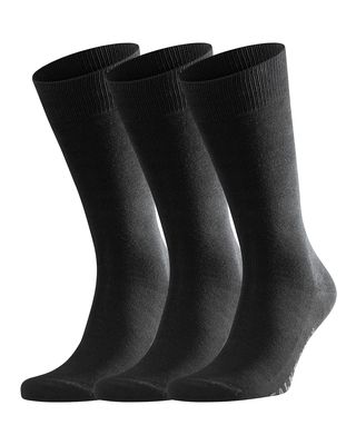 Men's Family 3-Pack Solid Cotton Socks