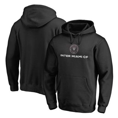 Men's Fanatics Branded Black Inter Miami CF Primary Logo Fitted Pullover Hoodie