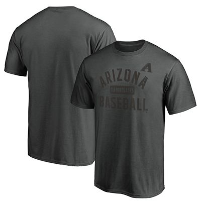 Men's Fanatics Branded Charcoal Arizona Diamondbacks Iconic Primary Pill T-Shirt
