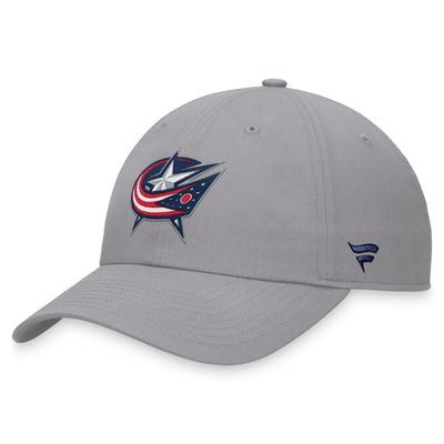 Men's Fanatics Branded Gray Columbus Blue Jackets Extra Time Adjustable Hat