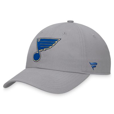 Men's Fanatics Branded Gray St. Louis Blues Extra Time Adjustable Hat