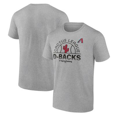 Men's Fanatics Branded Heather Gray Arizona Diamondbacks 2024 MLB Spring Training T-Shirt