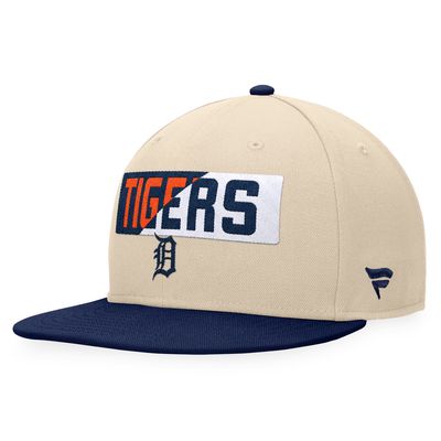 Men's Fanatics Branded Khaki/Navy Detroit Tigers Cycle Snapback Hat