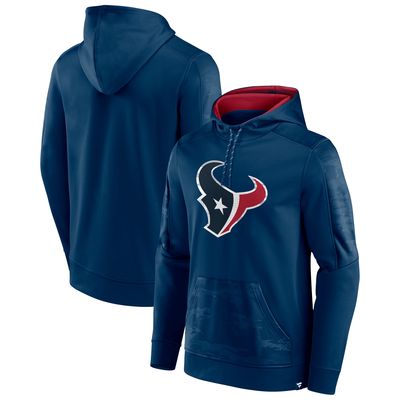 Men's Fanatics Branded Navy Houston Texans On The Ball Pullover Hoodie