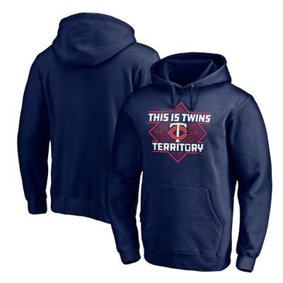 Men's Fanatics Branded Navy Minnesota Twins Territory Team Fitted Pullover Hoodie