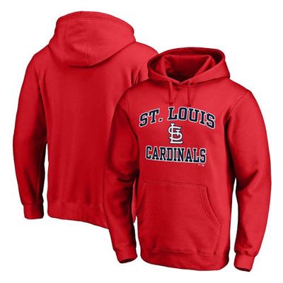 Men's Fanatics Branded Red St. Louis Cardinals Heart & Soul Fitted Pullover Hoodie