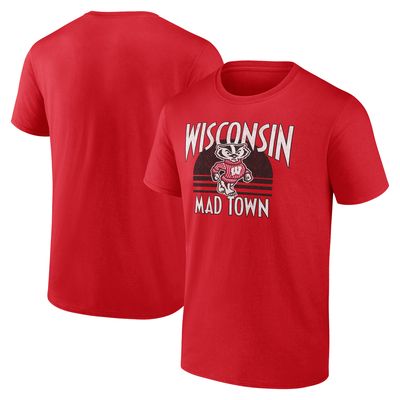 Men's Fanatics Branded Red Wisconsin Badgers Local Phrase T-Shirt