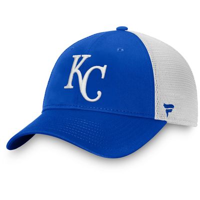 Men's Fanatics Branded Royal/White Kansas City Royals Team Core Unstructured Trucker Adjustable Hat