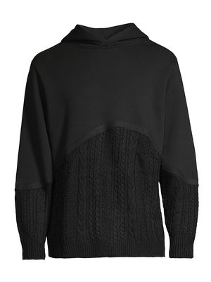 Men's Felt Connect Hoodie - Black - Size Small - Black - Size Small
