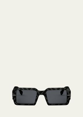 Men's Fendigraphy FF Fabric Rectangle Sunglasses