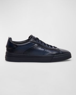 Men's Fighter Leather Low-Top Sneakers