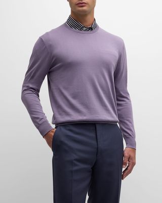 Men's Fine-Gauge Cotton Sweater