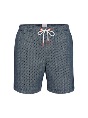 Men's Fiordo Printed Swim Shorts - Navy - Size Small - Navy - Size Small