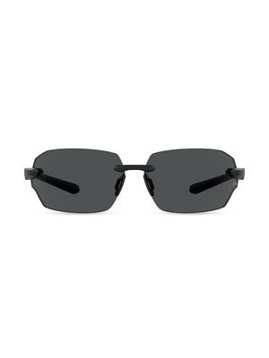Men's Fire 71MM Square Sunglasses - Black Grey - Black Grey