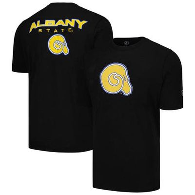 Men's FISLL Black Albany State Golden Rams Applique T-Shirt