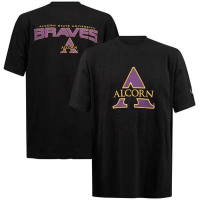 Men's FISLL Black Alcorn State Braves Applique T-Shirt