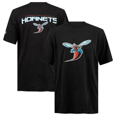 Men's FISLL Black Delaware State Hornets Applique T-Shirt