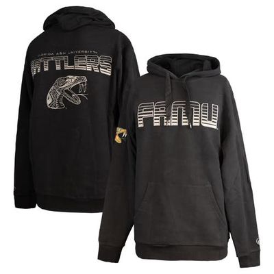Men's FISLL Black Florida A & M Rattlers Puff Print Sliced Pullover Hoodie