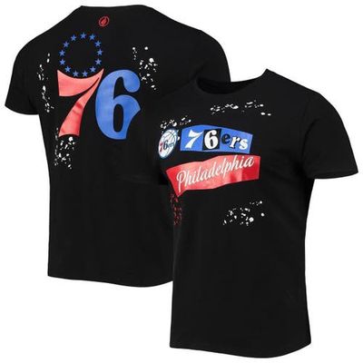 Men's FISLL Black Philadelphia 76ers Confetti T-Shirt