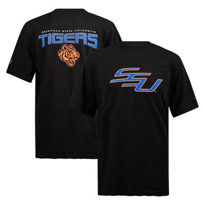 Men's FISLL Black Savannah State Tigers Applique T-Shirt