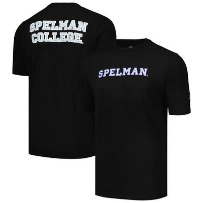 Men's FISLL Black Spelman College Jaguars Applique T-Shirt