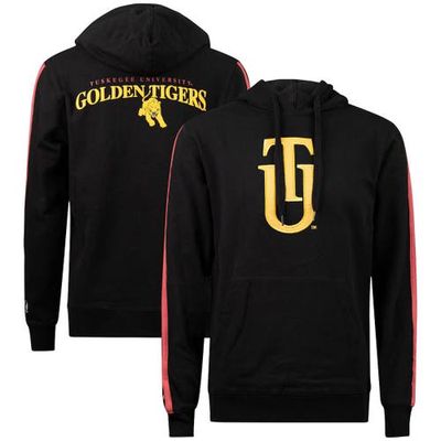 Men's FISLL Black Tuskegee Golden Tigers Oversized Stripes Pullover Hoodie