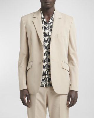 Men's Fitted Two-Button Blazer