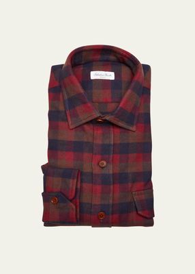 Men's Flannel Check Dress Shirt