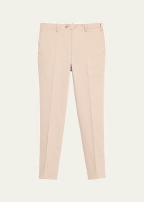 Men's Flat-Front Twill Trousers