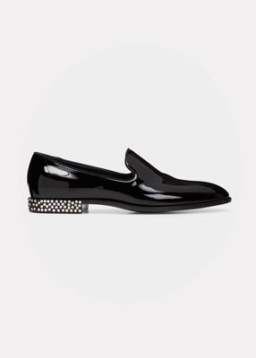 Men's Flavio 20 Crystal-Embellished Heel Loafers
