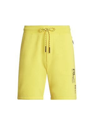 Men's Fleece Drawstring Shorts - Lemon Crush - Size Large - Lemon Crush - Size Large