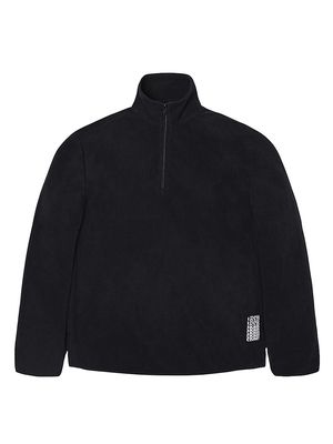Men's Fleece Half-Zip Pullover - Black - Size Small - Black - Size Small