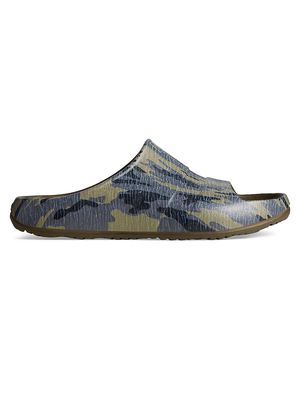 Men's Float Slide Camo Sandals - Olive Multi - Size 8 - Olive Multi - Size 8