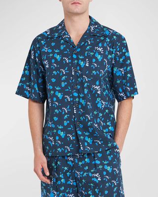Men's Floral Boxy Camp Shirt