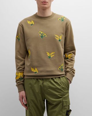 Men's Floral Embroidered Sweatshirt