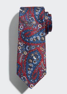 Men's Floral Paisley Silk Tie