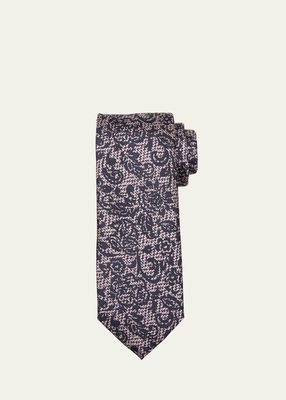 Men's Floral Silk Jacquard Tie