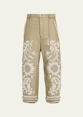 Men's Floral Tapestry Trousers