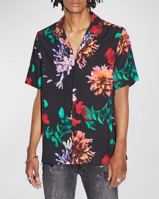 Men's Floral Tencel Camp Shirt