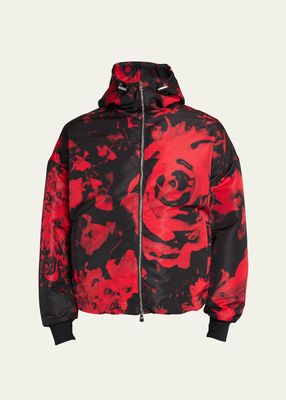 Men's Floral Wax Seal Print Jacket