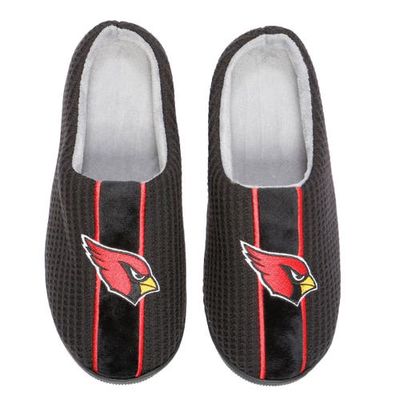 Men's FOCO Black Arizona Cardinals Team Stripe Memory Foam Slide Slippers