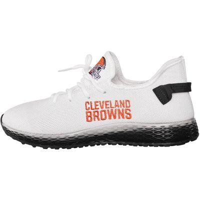 Men's FOCO Cleveland Browns Gradient Sole Knit Sneakers in White
