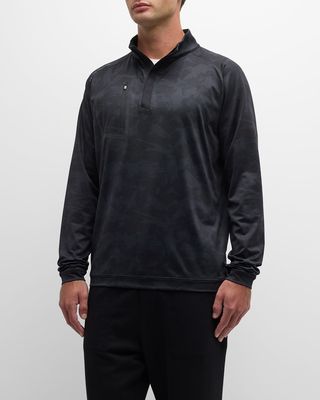 Men's Forge Brushstroke Camo Performance Quarter-Zip Sweater