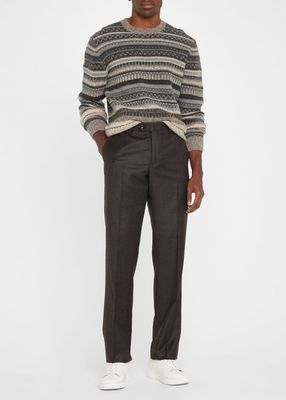 Men's Four-Pocket Wool-Cashmere Trousers