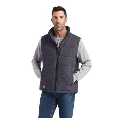 Men's FR Crius Insulated Vest in Iron Grey, Size: Large_Tall by Ariat