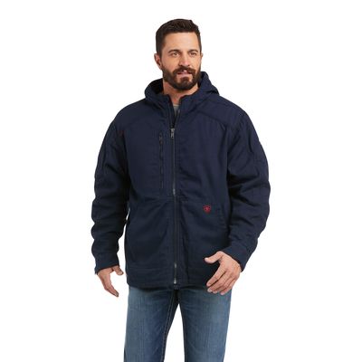 Men's FR DuraLight Stretch Canvas Jacket in Navy, Size: L-T by Ariat