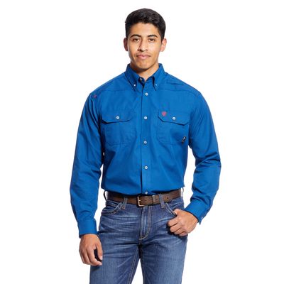 Men's FR Featherlight Work Shirt in Royal Blue, Size: Small by Ariat