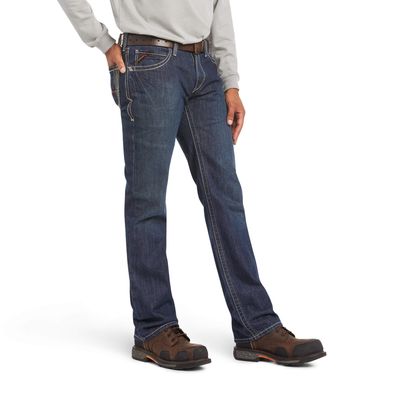 Men's FR M4 Relaxed Boundary Boot Cut Jeans in Shale Cotton, Size: 30 X by Ariat